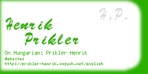 henrik prikler business card